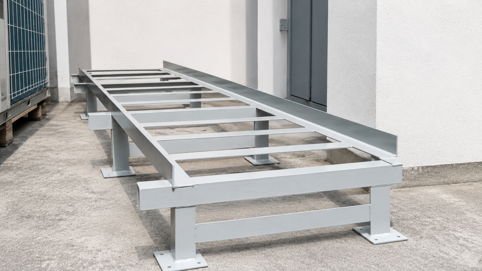 Custom condenser bracket fabrication illustration